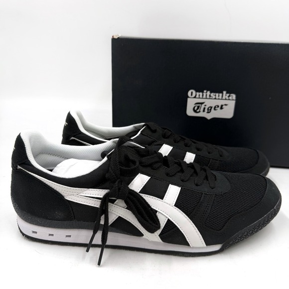 Onitsuka Tiger Traxy Trainer Black White Sneakers Lace-Up Low-Top Sz 11 Men's